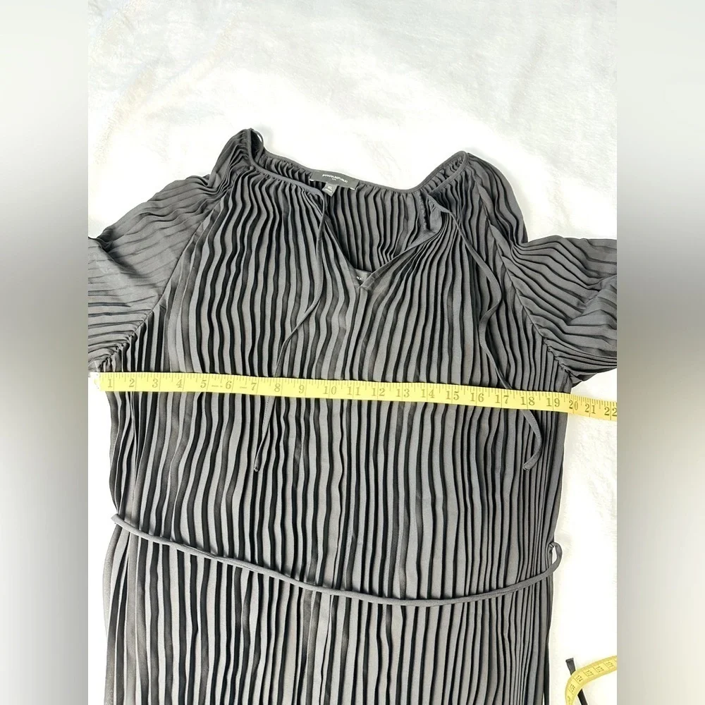 Banana Republic Factory Long Sleeve Pleated Mini Dress Size XL - Picture 8 of 11